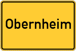 Place name sign Obernheim, Württemberg