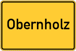 Place name sign Obernholz