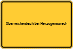 Place name sign Oberreichenbach bei Herzogenaurach