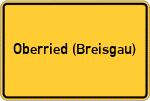 Place name sign Oberried (Breisgau)