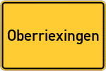 Place name sign Oberriexingen