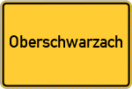 Place name sign Oberschwarzach, Unterfranken