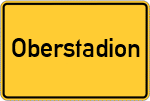 Place name sign Oberstadion