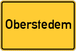 Place name sign Oberstedem