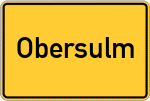 Place name sign Obersulm