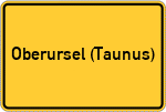 Place name sign Oberursel (Taunus)