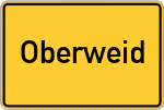 Place name sign Oberweid