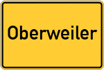 Place name sign Oberweiler, Eifel