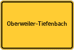 Place name sign Oberweiler-Tiefenbach