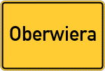 Place name sign Oberwiera