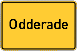 Place name sign Odderade