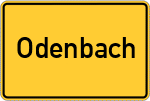 Place name sign Odenbach