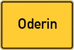 Place name sign Oderin