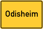 Place name sign Odisheim