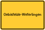 Place name sign Oebisfelde-Weferlingen