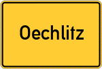 Place name sign Oechlitz