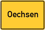 Place name sign Oechsen