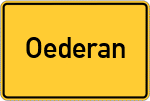 Place name sign Oederan