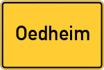 Place name sign Oedheim