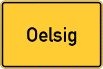 Place name sign Oelsig