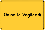 Place name sign Oelsnitz (Vogtland)