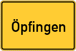 Place name sign Öpfingen