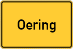Place name sign Oering, Holstein