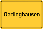 Place name sign Oerlinghausen