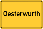 Place name sign Oesterwurth