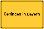 Place name sign Oettingen in Bayern