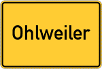 Place name sign Ohlweiler