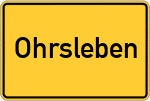 Place name sign Ohrsleben