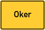 Place name sign Oker