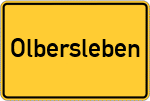 Place name sign Olbersleben