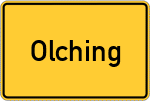Place name sign Olching
