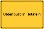 Place name sign Oldenburg in Holstein
