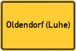 Place name sign Oldendorf (Luhe)