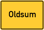 Place name sign Oldsum