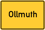 Place name sign Ollmuth