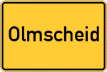 Place name sign Olmscheid