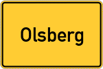 Place name sign Olsberg