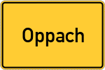 Place name sign Oppach
