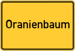 Place name sign Oranienbaum