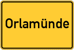 Place name sign Orlamünde