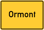 Place name sign Ormont