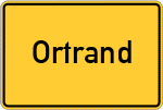 Place name sign Ortrand