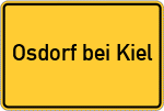 Place name sign Osdorf bei Kiel