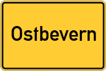 Place name sign Ostbevern