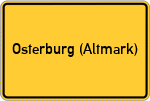Place name sign Osterburg (Altmark)
