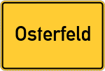 Place name sign Osterfeld, Eder